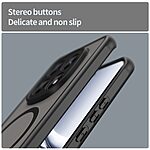 Σκληρή Πλάτη PC+TPU για Xiaomi Poco M8 5G / Redmi Note 15 5G / Redmi Note 15 4G με ενσωματωμένο μαγνήτη, αντικρουστική προστασία και ημιδιάφανο ματ φινίρισμα σε Μαύρο χρώμα.