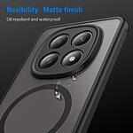 Σκληρή Πλάτη PC+TPU για Xiaomi Poco M8 5G / Redmi Note 15 5G / Redmi Note 15 4G με ενσωματωμένο μαγνήτη, αντικρουστική προστασία και ημιδιάφανο ματ φινίρισμα σε Μαύρο χρώμα.