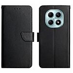 Flip Πορτοφόλι από Αυθεντικό Δέρμα για Xiaomi Poco M8 5G / Redmi Note 15 5G / Redmi Note 15 4G σε Μαύρο με θήκες καρτών και ενσωματωμένη βάση στήριξης.