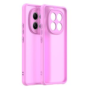 Σκληρή Πλάτη PC+TPU για Xiaomi Poco M8 5G / Redmi Note 15 5G / Redmi Note 15 4G από OEM σε Ροζ χρώμα με αερόσακους γωνιών και frosted διάφανο φινίρισμα.