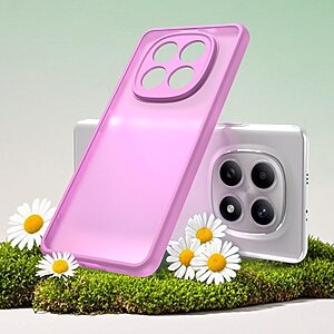 Σκληρή Πλάτη PC+TPU για Xiaomi Poco M8 5G / Redmi Note 15 5G / Redmi Note 15 4G από OEM σε Ροζ χρώμα με αερόσακους γωνιών και frosted διάφανο φινίρισμα.