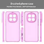 Σκληρή Πλάτη PC+TPU για Xiaomi Poco M8 5G / Redmi Note 15 5G / Redmi Note 15 4G από OEM σε Ροζ χρώμα με αερόσακους γωνιών και frosted διάφανο φινίρισμα.