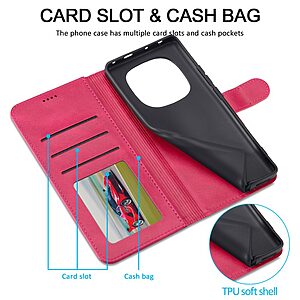 Flip Πορτοφόλι από Συνθετικό Δέρμα (PU) με TPU για Xiaomi Poco M8 5G / Redmi Note 15 5G / 15 4G από LC.IMEEKE σε Ροζ με θήκες καρτών και Stand.