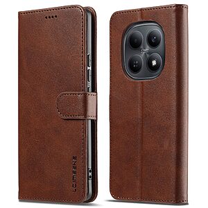 Flip Πορτοφόλι από Συνθετικό Δέρμα (PU) με TPU για Xiaomi Poco M8 5G / Redmi Note 15 5G / Redmi Note 15 4G από LC.IMEEKE σε Καφέ με θήκες καρτών και Stand.