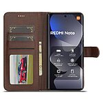 Flip Πορτοφόλι από Συνθετικό Δέρμα (PU) με TPU για Xiaomi Poco M8 5G / Redmi Note 15 5G / Redmi Note 15 4G από LC.IMEEKE σε Καφέ με θήκες καρτών και Stand.