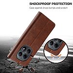 Flip Πορτοφόλι από Συνθετικό Δέρμα (PU) με TPU για Xiaomi Poco M8 5G / Redmi Note 15 5G / Redmi Note 15 4G από LC.IMEEKE σε Καφέ με θήκες καρτών και Stand.