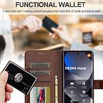 Flip Πορτοφόλι από Συνθετικό Δέρμα (PU) με TPU για Xiaomi Poco M8 5G / Redmi Note 15 5G / Redmi Note 15 4G από LC.IMEEKE σε Καφέ με θήκες καρτών και Stand.