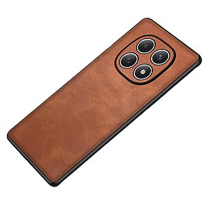 Πλάτη από Συνθετικό Δέρμα (PU) με TPU για Xiaomi Poco M8 5G / Redmi Note 15 5G / Redmi Note 15 4G από OEM σε Καφέ χρώμα με retro υφή.