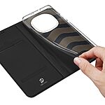 Flip Πορτοφόλι από Συνθετικό Δέρμα (PU) με TPU για Xiaomi Poco M8 5G / Redmi Note 15 5G / Redmi Note 15 4G από DUX DUCIS Skin Pro Series σε Μαύρο με θήκη κάρτας και Stand.