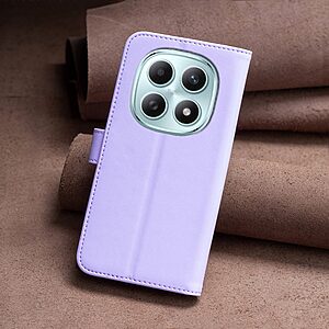 Flip Πορτοφόλι από Συνθετικό Δέρμα (PU) με TPU για Xiaomi Poco M8 5G / Redmi Note 15 5G / Redmi Note 15 4G από BINFEN COLOR BF17 σε Μωβ με Wallet και Stand.