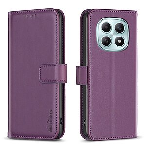 Flip Πορτοφόλι από Συνθετικό Δέρμα (PU) με TPU για Xiaomi Poco M8 5G / Redmi Note 15 5G / 15 4G από BINFEN COLOR BF17 σε Μωβ Σκούρο με Wallet και Stand.