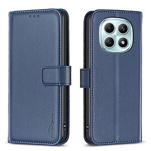 Flip Πορτοφόλι από Συνθετικό Δέρμα (PU) με TPU για Xiaomi Poco M8 5G / Redmi Note 15 5G / Redmi Note 15 4G - BINFEN COLOR BF17 - Μπλε - Wallet/Stand.