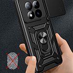 Σκληρή Πλάτη PC+TPU για Xiaomi Poco M8 Pro 5G / Redmi Note 15 Pro+ 5G από OEM σε Κόκκινο χρώμα με περιστρεφόμενο Stand και προστασία κάμερας.