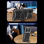 Σκληρή Πλάτη PC+TPU για Xiaomi Poco M8 Pro 5G / Redmi Note 15 Pro+ 5G από OEM σε Μαύρο χρώμα με περιστρεφόμενο Stand και κάλυμμα κάμερας.