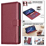 Flip Πορτοφόλι από Συνθετικό Δέρμα (PU) με TPU για Xiaomi Poco M8 Pro 5G / Redmi Note 15 Pro+ 5G από BINFEN COLOR BF32 σε Κόκκινο με RFID και Wallet.