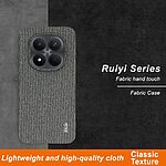 Πλάτη από Συνθετικό Δέρμα (PU) για Xiaomi Poco M8 Pro 5G / Redmi Note 15 Pro+ 5G από IMAK Ruiyi Series σε Γκρι Σκούρο χρώμα με υφασμάτινη υφή.