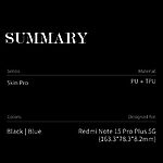 Flip Πορτοφόλι από Συνθετικό Δέρμα (PU) με TPU για Xiaomi Poco M8 Pro 5G / Redmi Note 15 Pro+ 5G από DUX DUCIS Skin Pro Series σε Μπλε χρώμα με θήκη κάρτας και Stand.