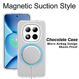 ΘΗΚΕΣ ΚΙΝΗΤΩΝ ΑΞΕΣΟΥΑΡ SAMSUNG GALAXY A7 2017 28 Σκληρή Πλάτη PC+TPU για Xiaomi Poco M8 Pro 5G / Redmi Note 15 Pro+ 5G από IMAK με μαγνητική σύνδεση σε Λευκό χρώμα.