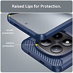 Πλάτη TPU για Xiaomi Poco M8 Pro 5G / Redmi Note 15 Pro+ 5G από OEM σε Μπλε χρώμα με υφή Carbon Fiber και ανθεκτική προστασία.