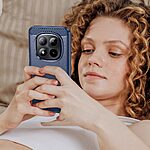 Πλάτη TPU για Xiaomi Poco M8 Pro 5G / Redmi Note 15 Pro+ 5G από OEM σε Μπλε χρώμα με υφή Carbon Fiber και ανθεκτική προστασία.