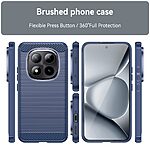 Πλάτη TPU για Xiaomi Poco M8 Pro 5G / Redmi Note 15 Pro+ 5G από OEM σε Μπλε χρώμα με υφή Carbon Fiber και ανθεκτική προστασία.