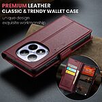 Flip Πορτοφόλι από Συνθετικό Δέρμα (PU) με TPU για Xiaomi Redmi Note 15 Pro 4G - CASEME 023 - Κόκκινο με RFID προστασία, 3 θήκες καρτών και Stand.