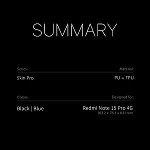 Flip Πορτοφόλι από Συνθετικό Δέρμα (PU) με TPU για Xiaomi Redmi Note 15 Pro 4G από DUX DUCIS Skin Pro Series σε Μπλε χρώμα με θήκη κάρτας και Stand.