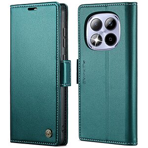 Flip Πορτοφόλι από Συνθετικό Δέρμα (PU) με TPU για Xiaomi Redmi Note 15 Pro 4G - CASEME 023 - Πράσινο με RFID προστασία, θήκες καρτών και βάση στήριξης.