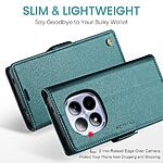 Flip Πορτοφόλι από Συνθετικό Δέρμα (PU) με TPU για Xiaomi Redmi Note 15 Pro 4G - CASEME 023 - Πράσινο με RFID προστασία, θήκες καρτών και βάση στήριξης.