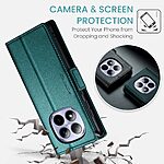 Flip Πορτοφόλι από Συνθετικό Δέρμα (PU) με TPU για Xiaomi Redmi Note 15 Pro 4G - CASEME 023 - Πράσινο με RFID προστασία, θήκες καρτών και βάση στήριξης.