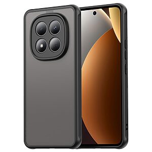 Σκληρή Πλάτη PC+TPU για Xiaomi Redmi Note 15 Pro 4G από OEM σε Μαύρο χρώμα με αερόσακους στις γωνίες και ματ ημιδιάφανο φινίρισμα.