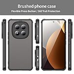 Σκληρή Πλάτη PC+TPU για Xiaomi Redmi Note 15 Pro 4G από OEM σε Μαύρο χρώμα με αερόσακους στις γωνίες και ματ ημιδιάφανο φινίρισμα.