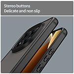 Σκληρή Πλάτη PC+TPU για Xiaomi Redmi Note 15 Pro 4G από OEM σε Μαύρο χρώμα με αερόσακους στις γωνίες και ματ ημιδιάφανο φινίρισμα.