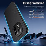 Σκληρή Πλάτη PC+TPU για Xiaomi Redmi Note 15 Pro 4G από WANLONFENG TQ Series σε Μαύρο με ενσωματωμένο μαγνήτη και υφή carbon fiber.