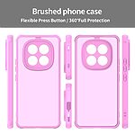 Σκληρή Πλάτη PC+TPU για Xiaomi Redmi Note 15 Pro 4G σε Μωβ Ανοιχτό χρώμα με αεροθαλάμους στις γωνίες και frosted διάφανο φινίρισμα για μέγιστη προστασία.