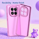 Σκληρή Πλάτη PC+TPU για Xiaomi Redmi Note 15 Pro 4G σε Μωβ Ανοιχτό χρώμα με αεροθαλάμους στις γωνίες και frosted διάφανο φινίρισμα για μέγιστη προστασία.