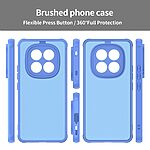 Σκληρή Πλάτη PC+TPU για Xiaomi Redmi Note 15 Pro 4G σε Μπλε Ανοιχτό χρώμα με frosted διάφανο φινίρισμα και αερόσακους γωνιών για προστασία από πτώσεις.