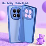 Σκληρή Πλάτη PC+TPU για Xiaomi Redmi Note 15 Pro 4G σε Μπλε Ανοιχτό χρώμα με frosted διάφανο φινίρισμα και αερόσακους γωνιών για προστασία από πτώσεις.