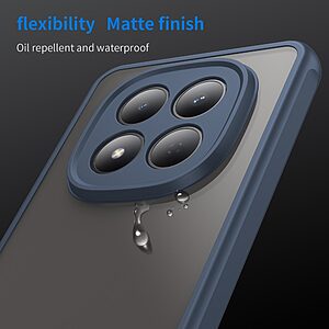 Σκληρή Πλάτη PC+TPU για Xiaomi Redmi Note 15 Pro 4G από OEM σε Μπλε χρώμα με αερόσακους γωνιών και ημιδιάφανο ματ φινίρισμα.