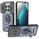 Σκληρή Πλάτη PC+TPU για Xiaomi Redmi Note 15 Pro 4G από OEM σε Μπλε χρώμα με περιστρεφόμενο Stand και κινητή προστασία φακού.