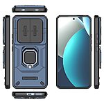 Σκληρή Πλάτη PC+TPU για Xiaomi Redmi Note 15 Pro 4G από OEM σε Μπλε χρώμα με περιστρεφόμενο Stand και κινητή προστασία φακού.