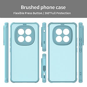 Σκληρή Πλάτη PC+TPU για Xiaomi Redmi Note 15 Pro 4G σε Πράσινο Ανοιχτό χρώμα με αερόσακους γωνιών και frosted διάφανο φινίρισμα για μέγιστη προστασία.