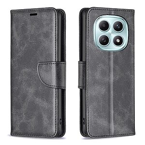 Flip Πορτοφόλι από Συνθετικό Δέρμα (PU) με TPU για το Xiaomi Redmi Note 15 Pro 4G σε Μαύρο χρώμα με θήκες καρτών, stand και λουράκι καρπού.