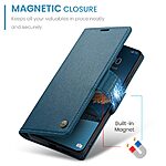 Flip Πορτοφόλι από Συνθετικό Δέρμα (PU) με TPU για Xiaomi Redmi Note 15 Pro 4G από CASEME 023 Series σε Μπλε χρώμα με RFID προστασία και Stand.