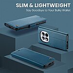 Flip Πορτοφόλι από Συνθετικό Δέρμα (PU) με TPU για Xiaomi Redmi Note 15 Pro 4G από CASEME 023 Series σε Μπλε χρώμα με RFID προστασία και Stand.