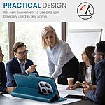 Flip Πορτοφόλι από Συνθετικό Δέρμα (PU) με TPU για Xiaomi Redmi Note 15 Pro 4G από CASEME 023 Series σε Μπλε χρώμα με RFID προστασία και Stand.