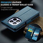 Flip Πορτοφόλι από Συνθετικό Δέρμα (PU) με TPU για Xiaomi Redmi Note 15 Pro 4G από CASEME 023 Series σε Μπλε χρώμα με RFID προστασία και Stand.