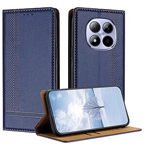 Flip Πορτοφόλι από Συνθετικό Δέρμα (PU) με TPU για Xiaomi Redmi Note 15 Pro 4G σε Μπλε χρώμα με θήκη κάρτας και αναδιπλούμενη βάση στήριξης.