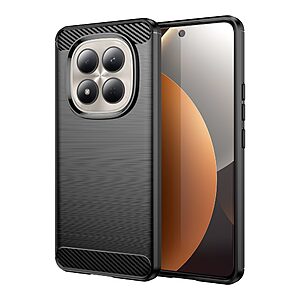 Πλάτη TPU για Xiaomi Redmi Note 15 Pro 4G από OEM σε Μαύρο χρώμα με υφή Carbon Fiber και ανθεκτική προστασία από γρατζουνιές και κρούσεις.