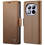 Flip Πορτοφόλι από Συνθετικό Δέρμα (PU) για Xiaomi Redmi Note 15 Pro 5G από CASEME 023 Series σε Καφέ χρώμα με RFID προστασία και Stand.